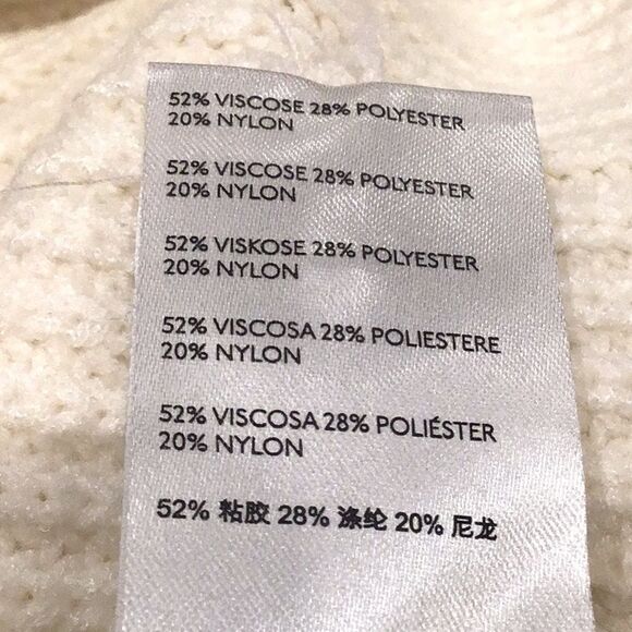 Anthropologie Cream Knit Turtleneck Pullover Side Button Sweater Vest - Picture 16 of 16